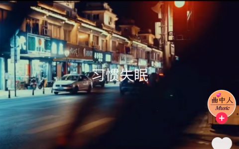 抖阴冷冷街中我独自在徒步是什么歌，习惯失眠歌词介绍