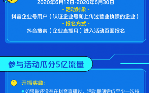 巨量引擎推出“线上不打烊,企业直播月” ， 助力抖阴企业号拓展新销路