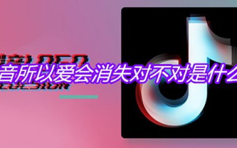 抖阴所以爱会消失对不对是什么梗