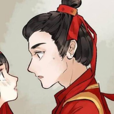 在所有人事已非的景色里，我最喜欢你 古风二次元抖阴情侣动漫头像图7
