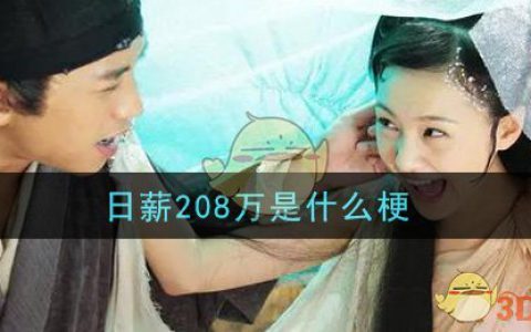 日薪208万是什么梗 日薪208万梗的意思及出处介绍