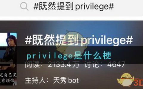 privilege是什么梗 privilege是什么意思