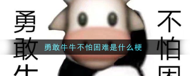 勇敢牛牛不怕困难是什么梗 勇敢牛牛不怕困难梗的意思及出处介绍