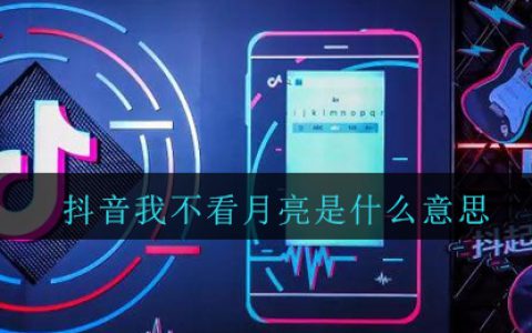 抖阴我不看月亮是什么更 聊天说我不看月亮是什么意思