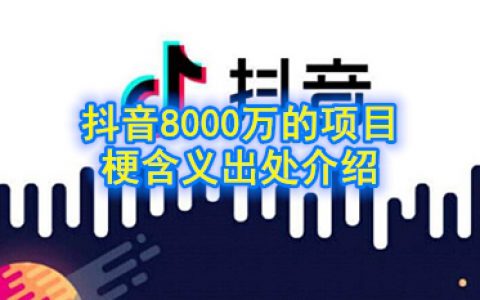 抖阴8000万的项目是什么梗 抖阴8000万的项目梗含义出处介绍