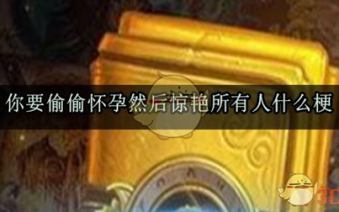 你要偷偷怀孕然后惊艳所有人什么梗 你要偷偷怀孕然后惊艳所有人出处来源