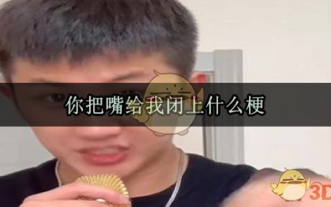 你把嘴给我闭上什么梗 你把嘴给我闭上出处来源