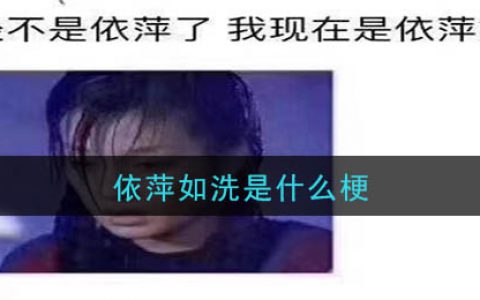 依萍如洗是什么梗 依萍如洗梗的意思及出处介绍