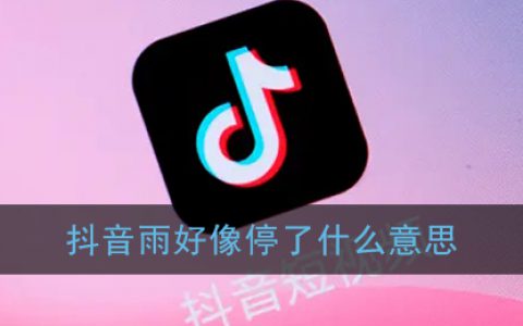 抖阴雨好像停了什么意思 雨好像停了是谁说的台词