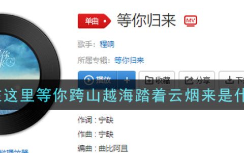我就在这里等你跨山越海踏着云烟来是什么歌 等你归来歌曲歌词