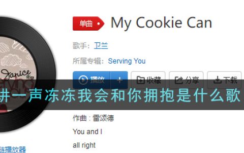 讲一声冻冻我会和你拥抱是什么歌 my cookie can歌曲歌词