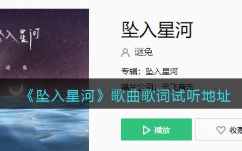 在心底你是我的秘密是什么歌 坠入星河歌曲歌词
