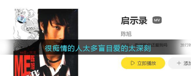 很痴情的人太多盲目爱的太深刻是什么歌 启示录歌曲歌词