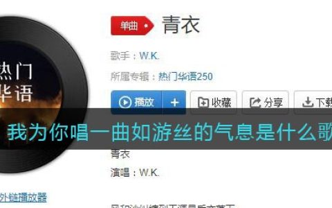我为你唱一曲如游丝的气息是什么歌 青衣歌曲歌词