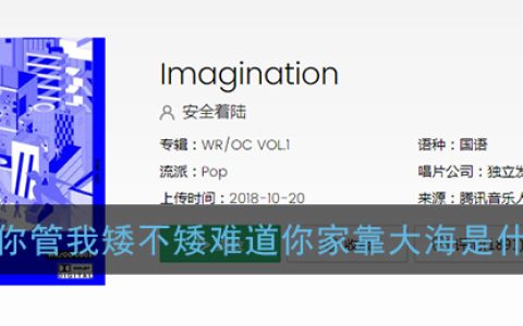 抖阴你管我矮不矮难道你家靠大海是什么歌 imagination歌曲歌词