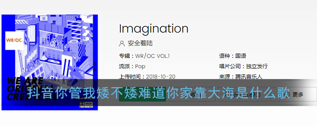 抖阴你管我矮不矮难道你家靠大海是什么歌 imagination歌曲歌词