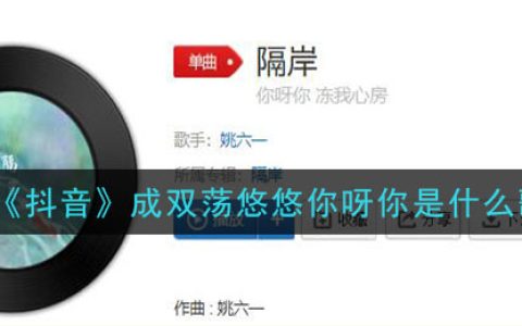 成双荡悠悠你呀你是什么歌 隔岸歌曲歌词