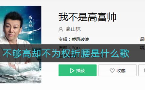 《抖阴》不够高却不为权折腰是什么歌 抖阴歌曲歌词