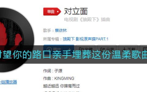 《抖阴》我站在对望你的路口亲手埋葬这份温柔歌曲介绍 抖阴歌曲歌词