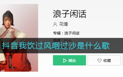 《抖阴》我饮过风咽过沙浪子无钱逛酒家是什么歌 抖阴歌曲歌词