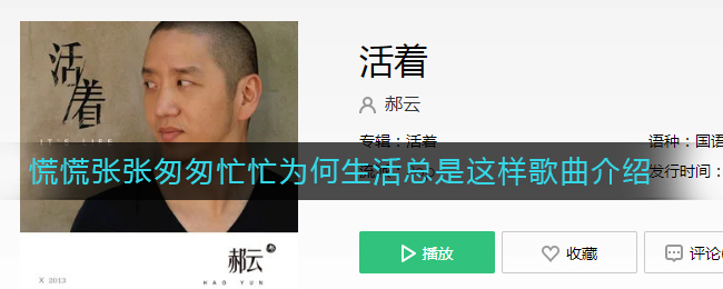 《抖阴》慌慌张张匆匆忙忙为何生活总是这样是什么歌 抖阴歌曲歌词