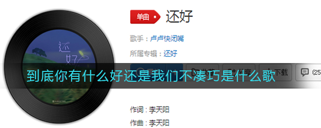 《抖阴》我一个人还好只是不再爱笑是什么歌 抖阴歌曲歌词