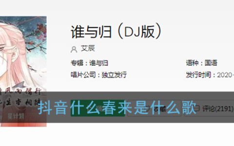 抖阴什么春来是什么歌 <strong>谁与归</strong>歌曲歌词