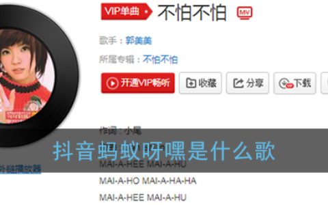 抖阴蚂蚁呀嘿是什么歌 不怕不怕歌曲歌词