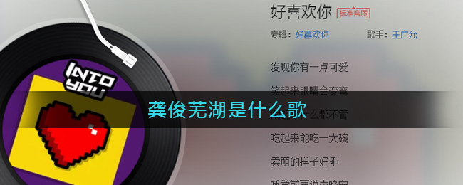 龚俊芜湖是什么歌 好喜欢你歌曲歌词