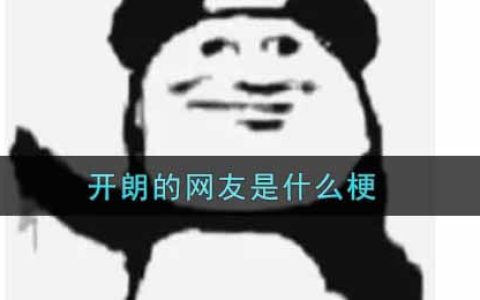 开朗的网友是什么梗 开朗的网友什么意思
