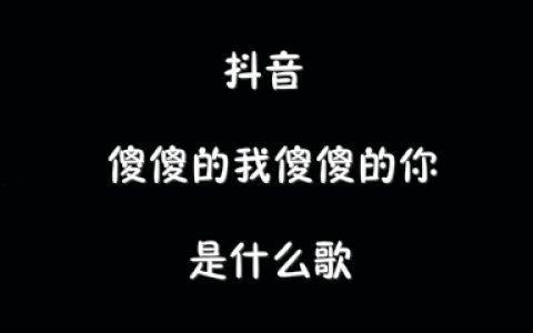 抖阴傻傻的我傻傻的你歌曲介绍 造就更好歌曲歌词