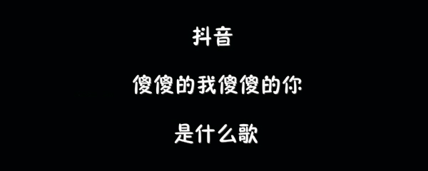 抖阴傻傻的我傻傻的你歌曲介绍 造就更好歌曲歌词