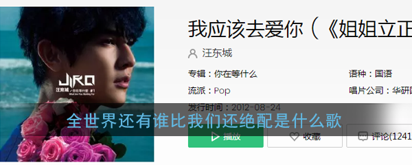 抖阴全世界还有谁比我们还绝配歌曲介绍 我应该去爱你歌曲歌词