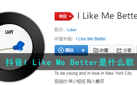 抖阴I Like Me Better歌曲介绍 抖阴歌曲歌词