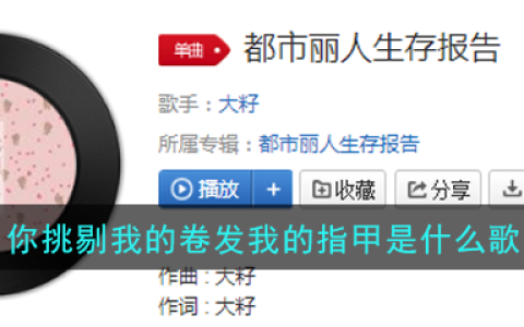 抖阴你挑剔我的卷发我的指甲歌曲介绍 抖阴歌曲歌词