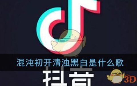 《抖阴》混沌初开清浊黑白是什么歌 抖阴歌曲歌词