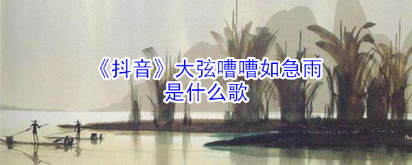《抖阴》大弦嘈嘈如急雨是什么歌 抖阴歌曲歌词