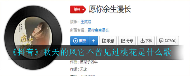 《抖阴》秋天的风它不曾见过桃花是什么歌 愿你余生漫长歌曲歌词