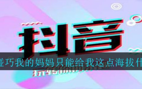 《抖阴》只是碰巧我的妈妈只能给我这点海拔什么歌 抖阴歌曲歌词
