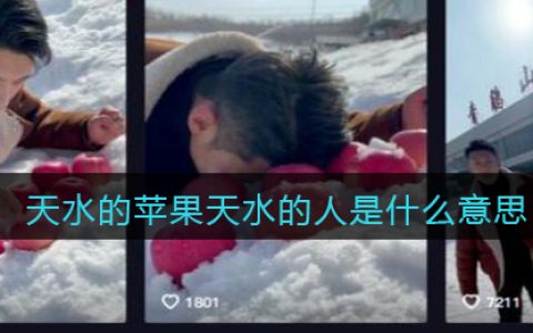 天水的苹果天水的人是什么意思 抖阴天水的苹果天水的人是什么梗含义出处