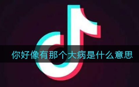 你好像有那个大病是什么意思 抖阴你好像有那个大病是什么梗含义出处