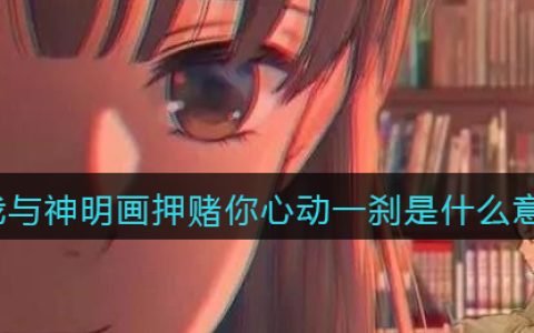 我与神明画押赌你心动一刹是什么意思 抖阴我与神明画押赌你心动一刹是什么梗含义出处
