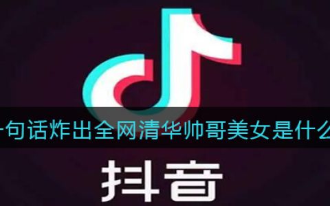 一句话炸出全网清华帅哥美女是什么梗 抖阴一句话炸出全网清华帅哥美女是什么意思含义出处