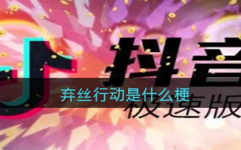 弃丝行动是什么梗 抖阴弃丝行动是什么意思含义出处