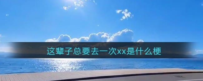 这辈子总要去一次xx是什么梗 这辈子总要去一次xx是什么意思含义出处