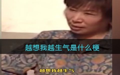 越想我越生气是什么梗 越想我越生气是什么意思含义出处