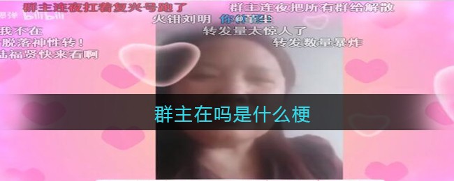 群主在吗是什么梗 抖阴群主在吗是什么意思含义出处图