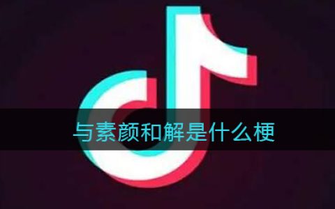与素颜和解是什么梗 抖阴与素颜和解是什么意思含义出处