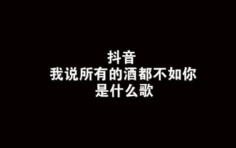 抖阴我说所有的酒都不如你歌曲介绍 春风十里歌曲歌词
