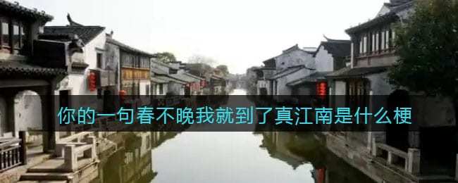 你的一句春不晚我就到了真江南是什么梗/意思 抖阴热梗含义出处分享
